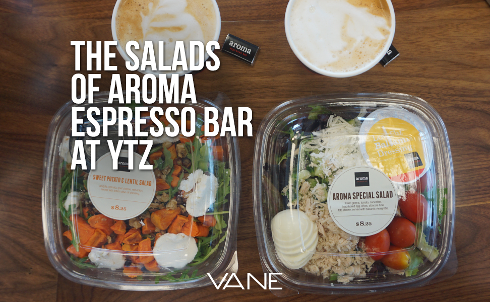 The Salads of Aroma Espresso Bar at Billy Airport