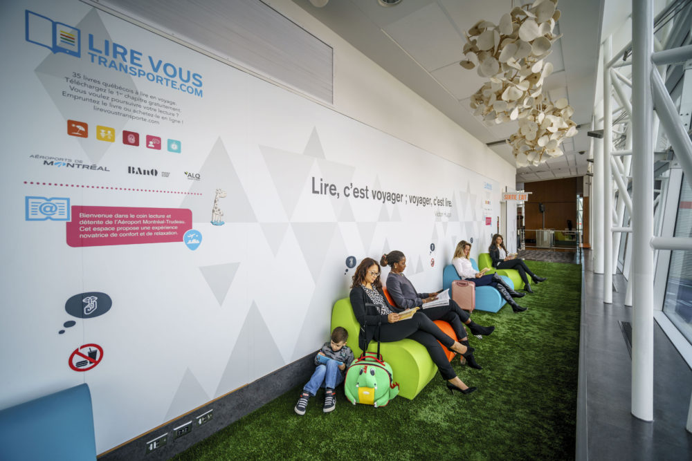 Montreal Airport reading area